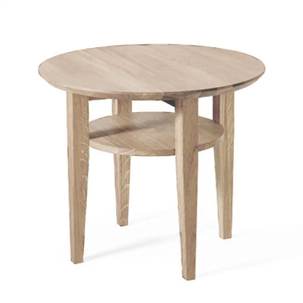 Tango Sofabord Ø60 cm hvidolieret eg 