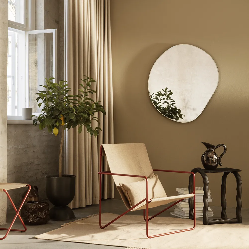 Pond Spejl 87x94 cm Dark Chrome