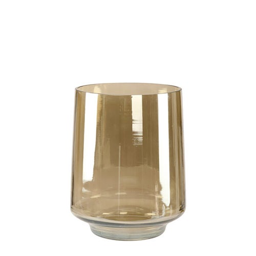Reef lyslanterne i glas Ø12 cm - Røgbrun
