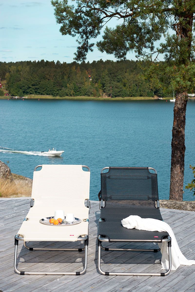 Amigo solseng, grå aluminium/textilene