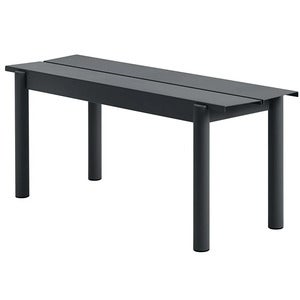 Linear Steel Bænk 110x34 cm Anthracite Black 