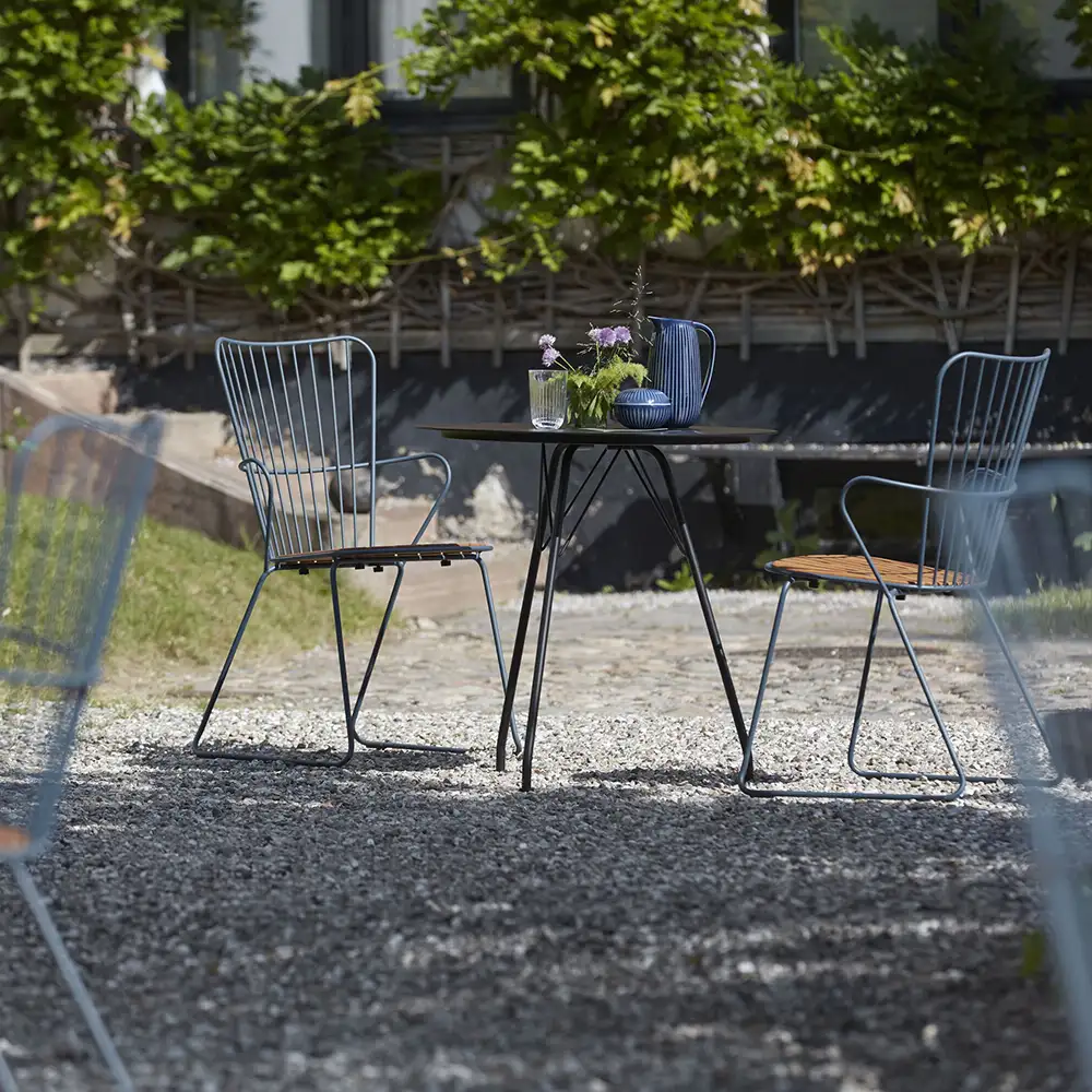 Paon spisebordsstol hvid/taupe stål 