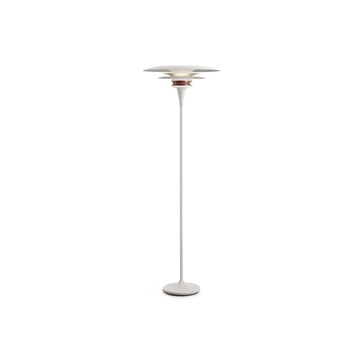 Diablo gulvlampe Ø50 cm metal mat hvid/rosé sølv