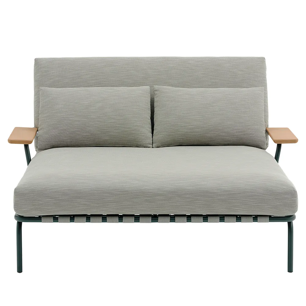 Loungebed Settle med armlæn Dark Green