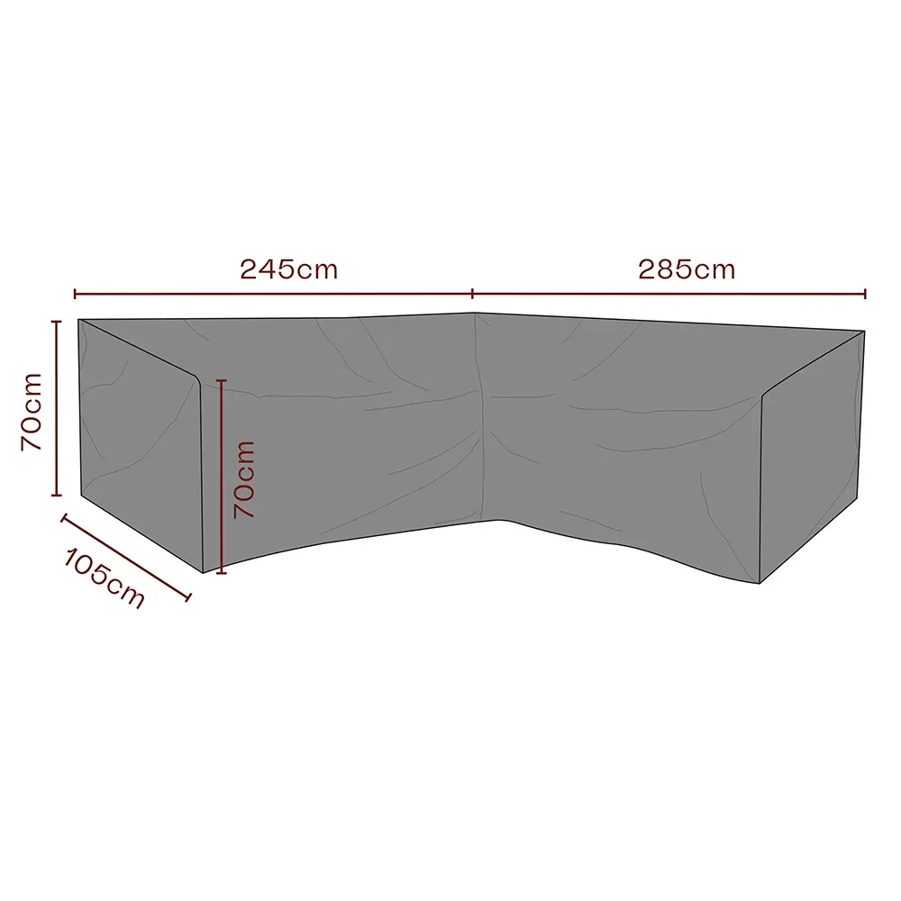 Møbelbetræk hjørnesofa 285/245x70x105 cm Premium