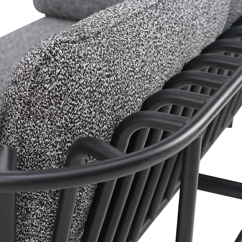 Collier lænestol Sort / Teddy black