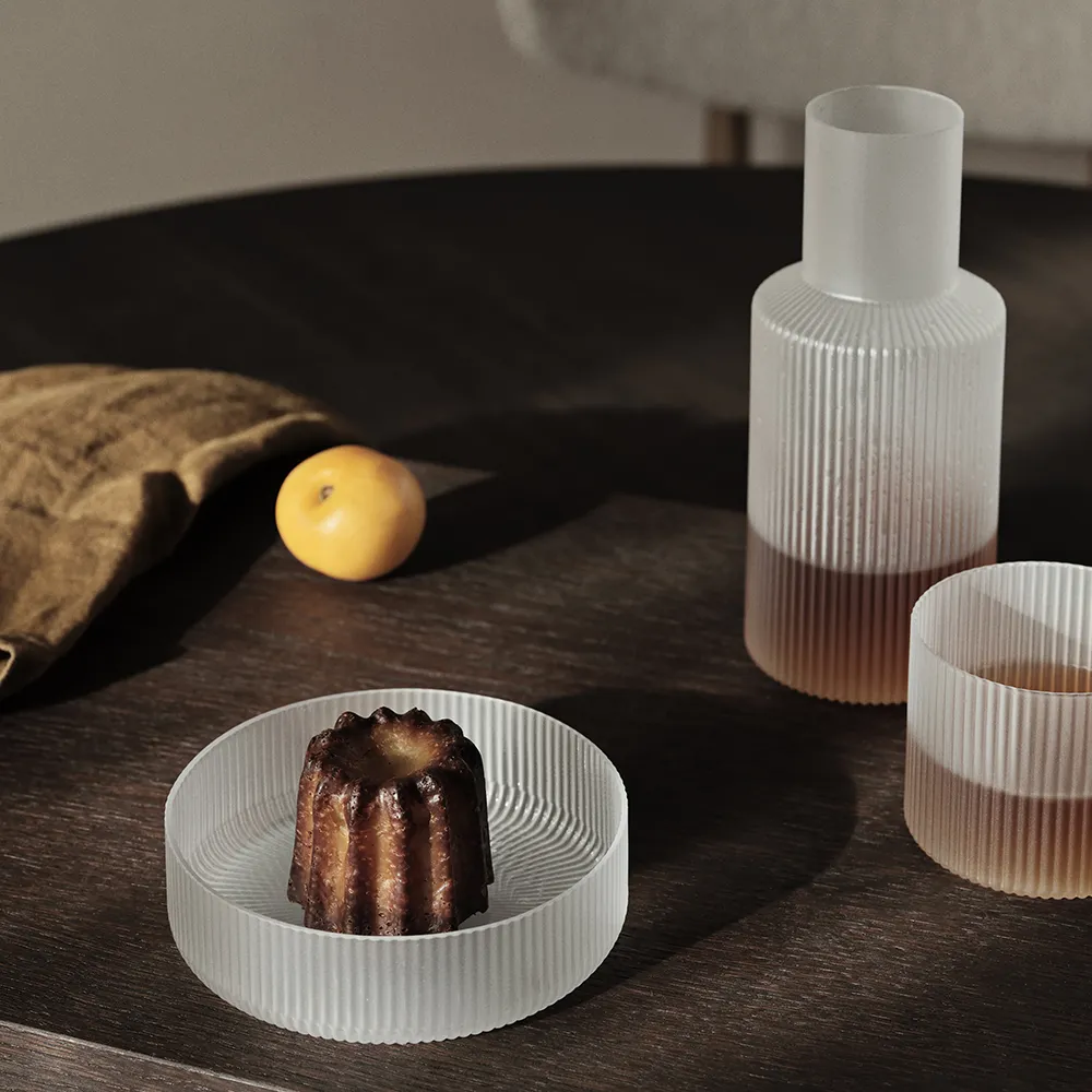 Ripple Karaffel med glas - Frosted