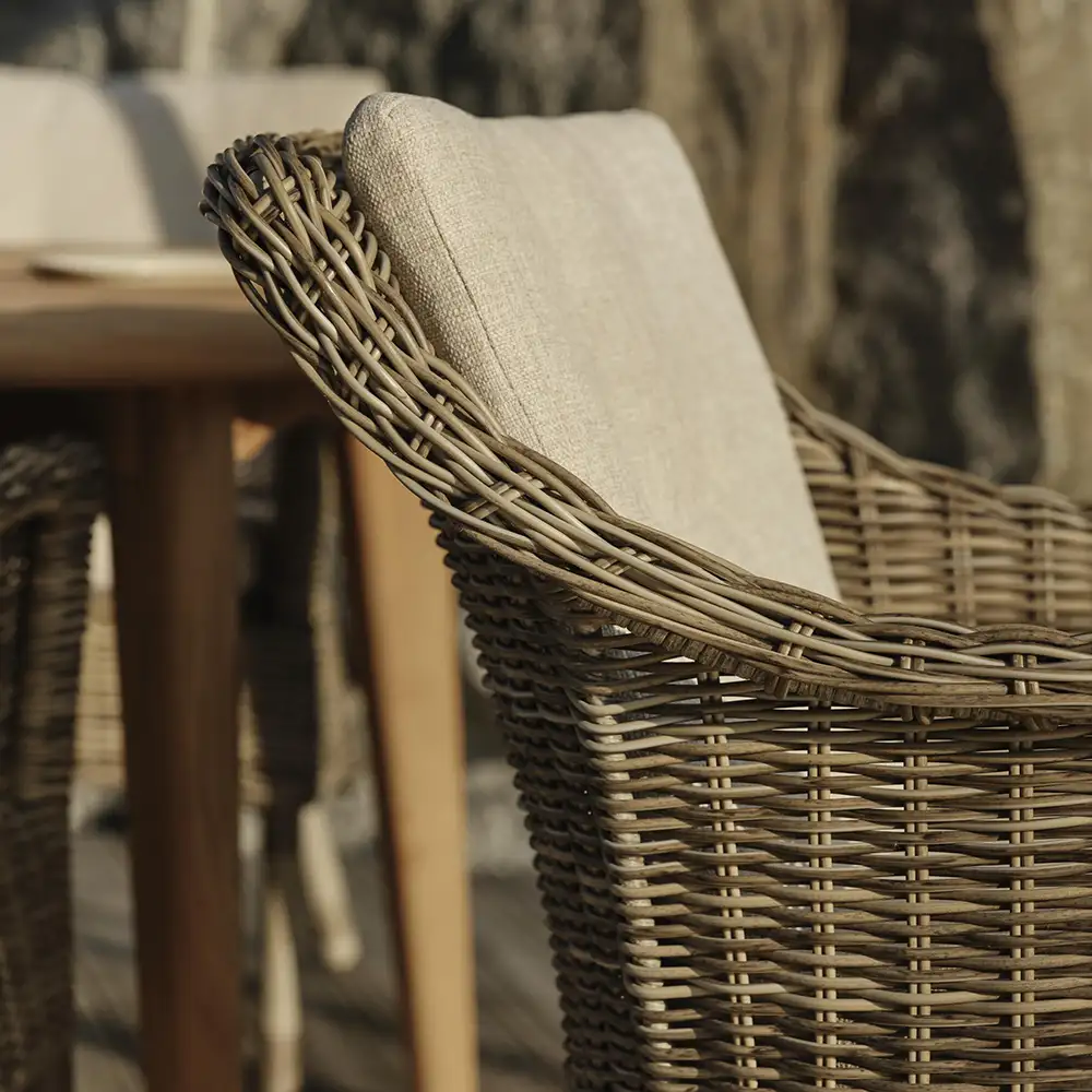 Lenora Stol/Karmstol Polyrattan Inkl. Siddehynde Brafab