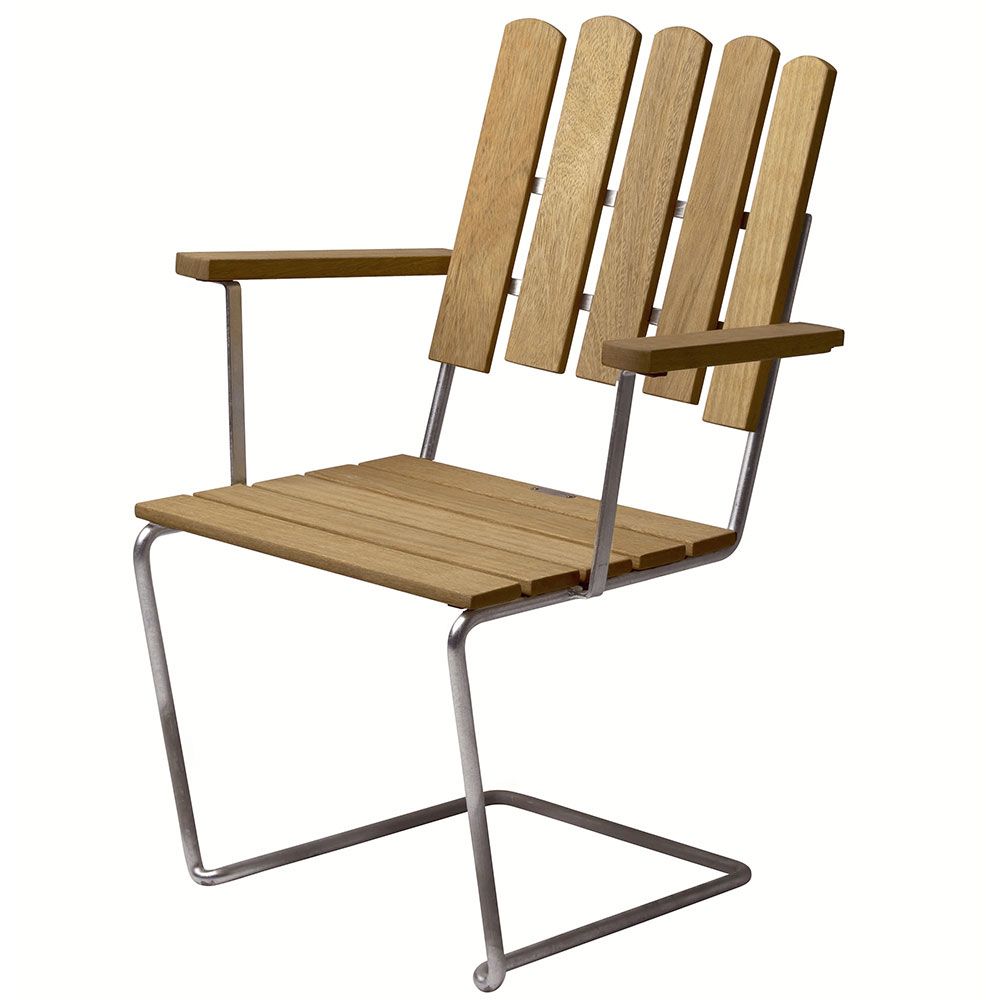 Grythyttan Stålmöbler, A2 Lænestol Olieret Eg Grythyttan Stålmöbler