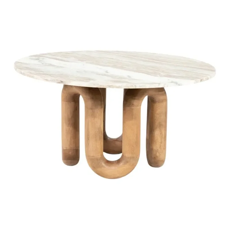 LoopStone sofabord 80x80x42 cm marmor natur