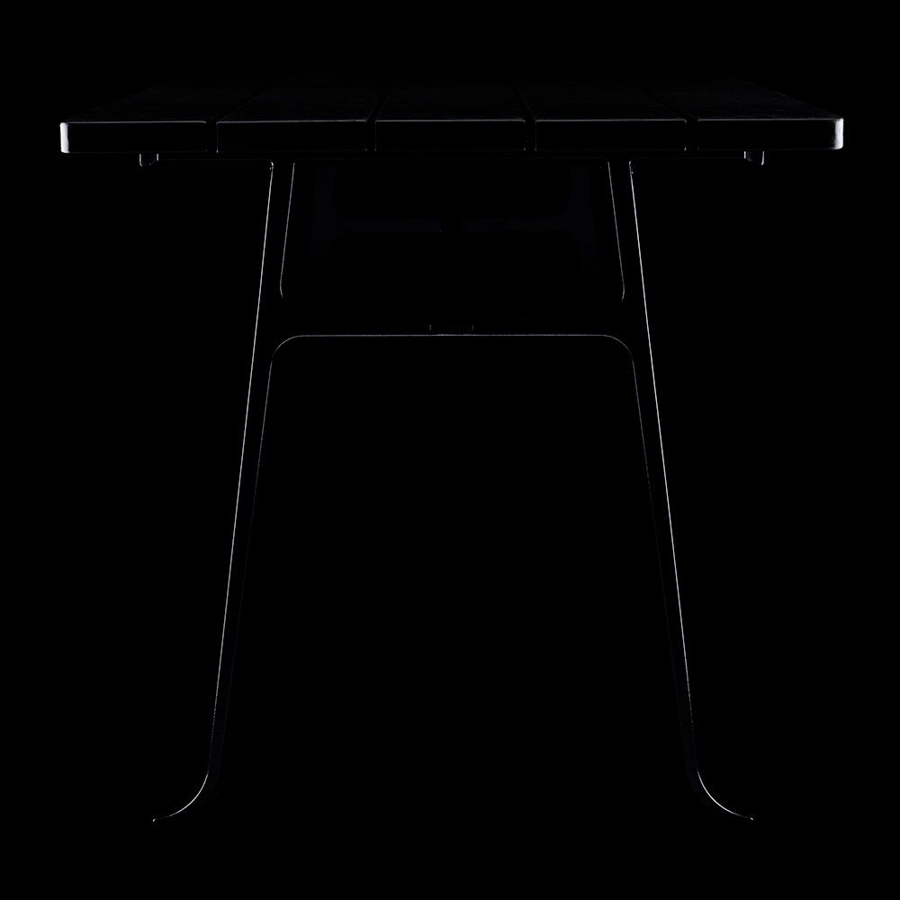 Seriff bord 73x130 cm natur/sort