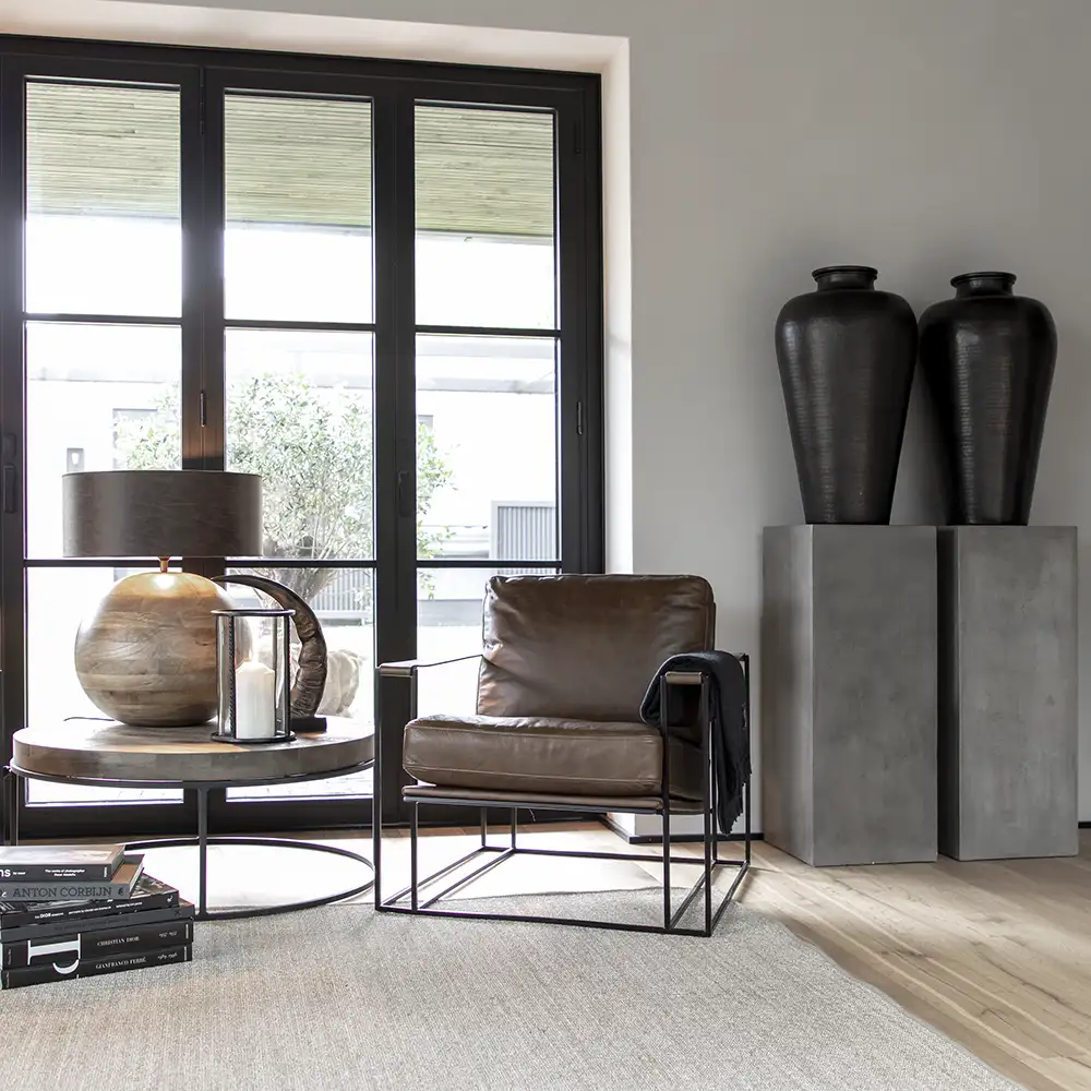 Sofabord Carlisle Ø90 cm Silver Back Artwood