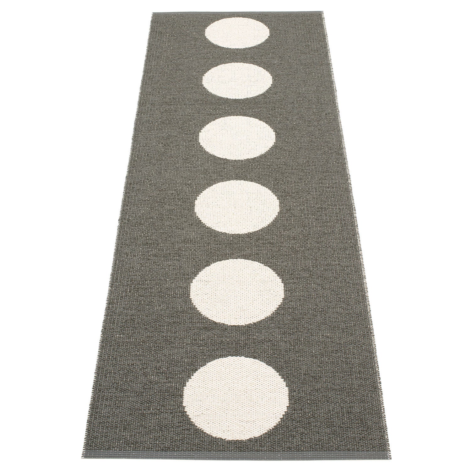 Pappelina, Vera tæppe 70x225 cm charcoal / vanilla