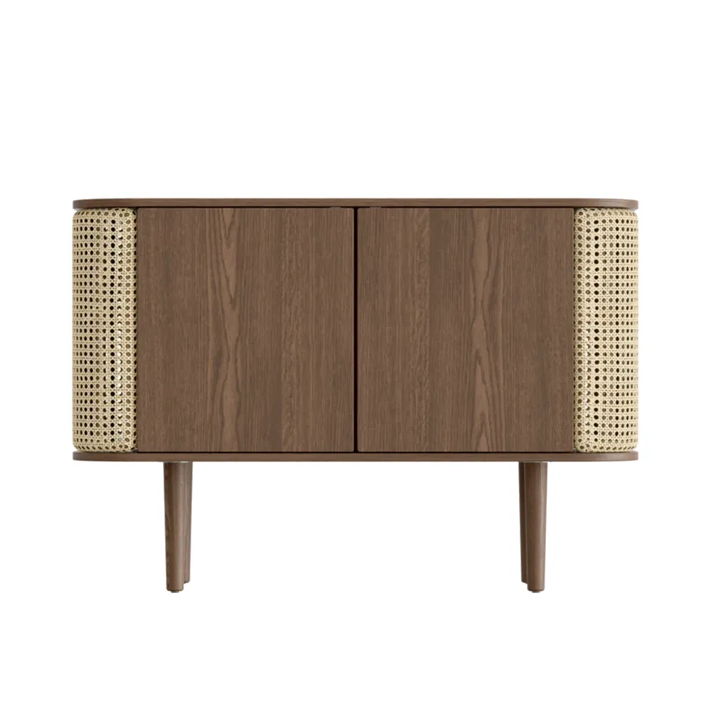 Treasures skab med 2 låger, mørk eg/Venetian Cane