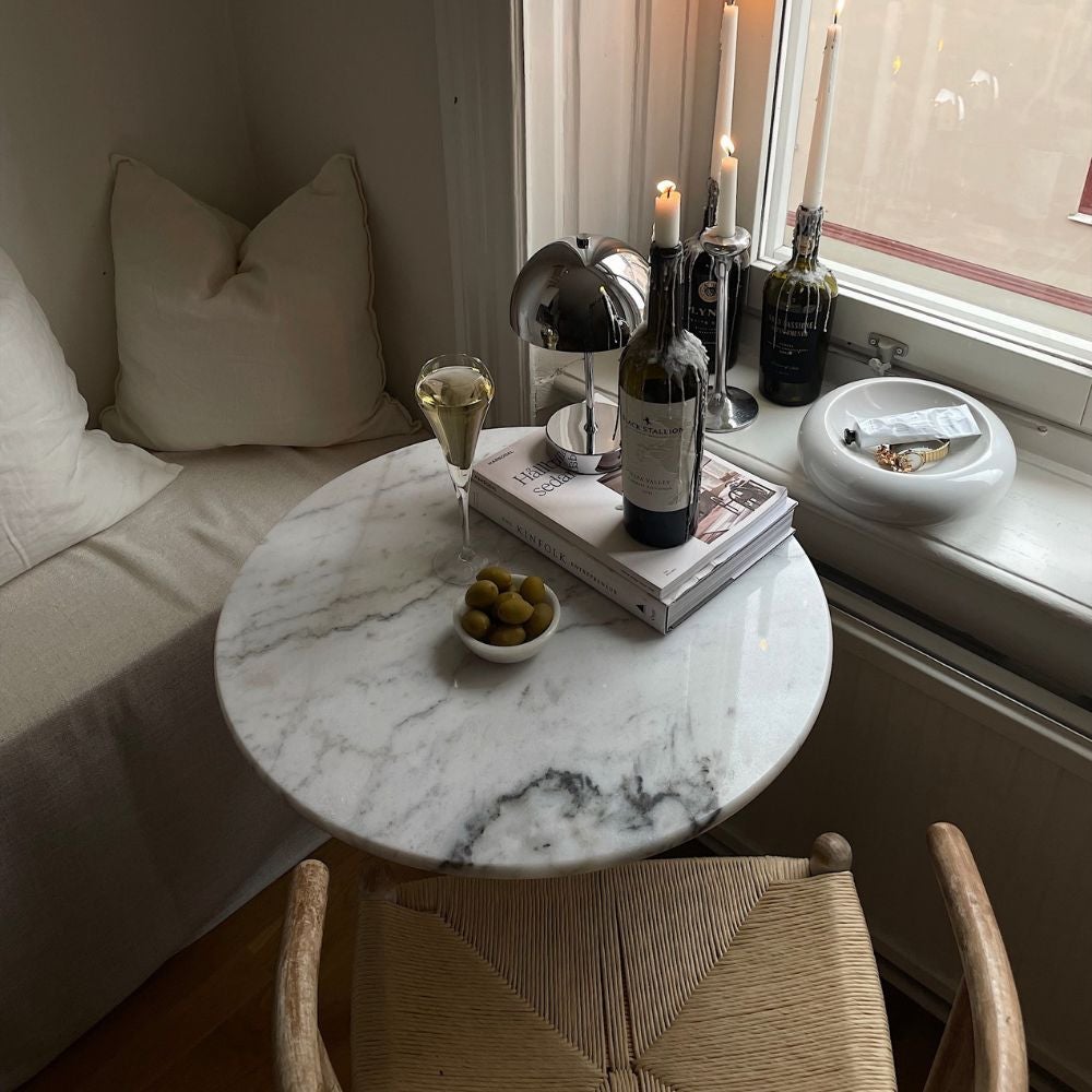 Loire Marmorbord 60 Hvid