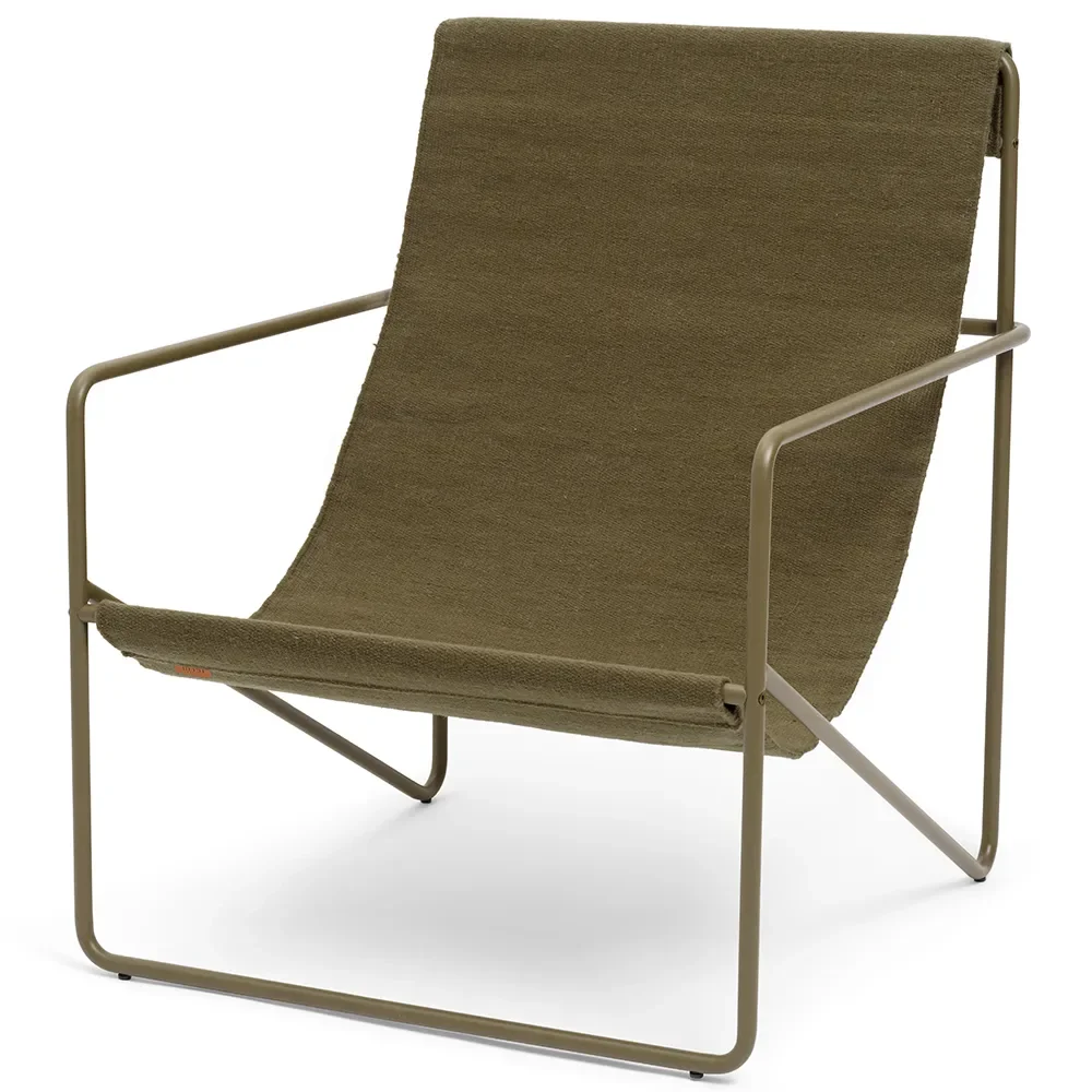 Ferm Living, Desert Lounge Lænestol Olive/Olive