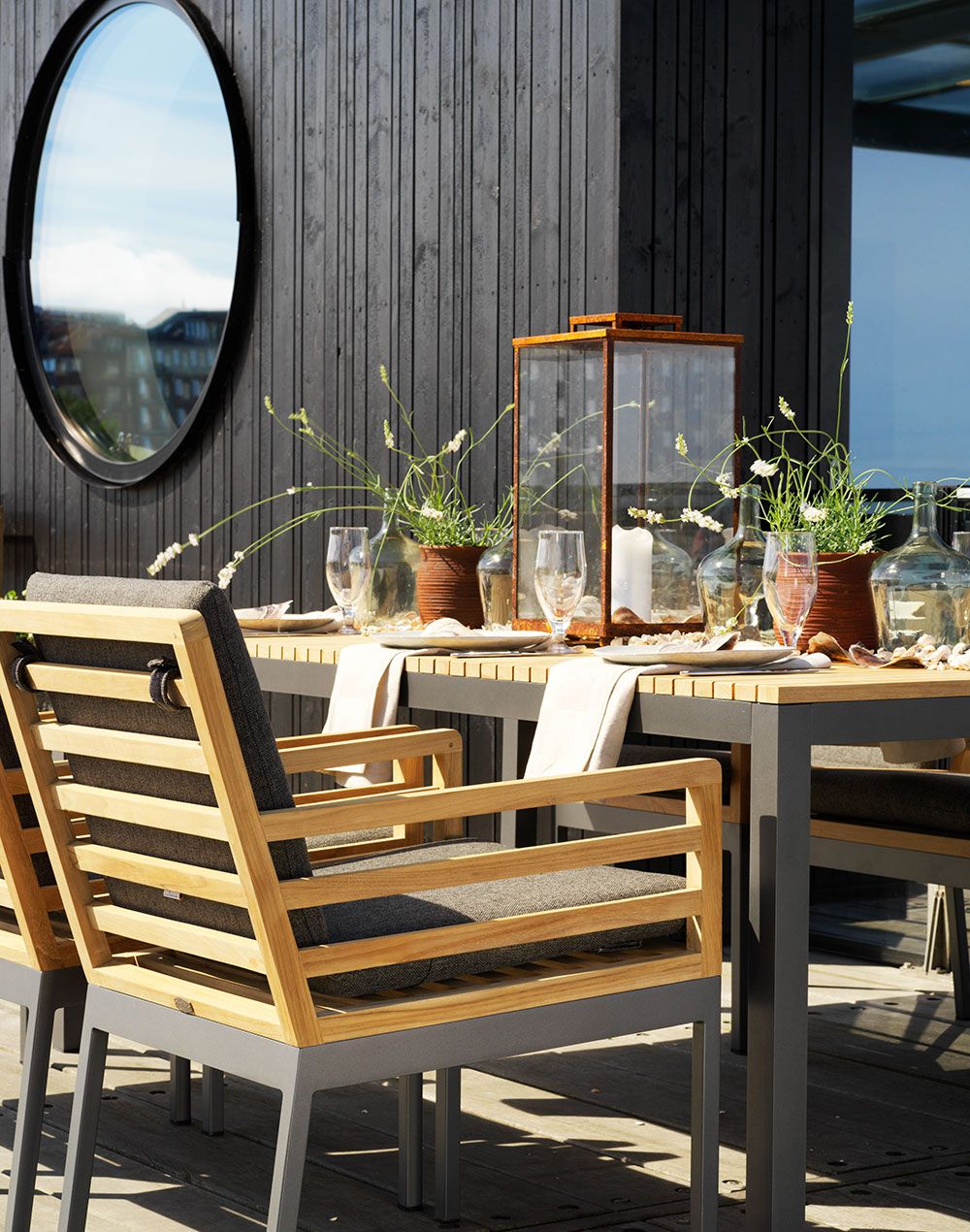 Zalongo Spisebordsstol Grå/Teak Brafab