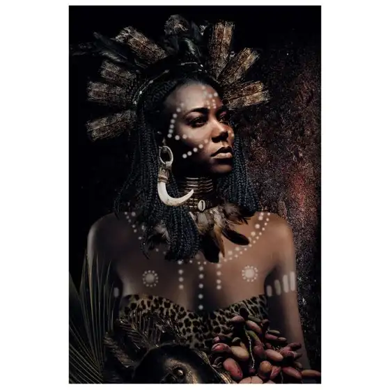 Artwood Vægdekoration African Tribe Woman 100×150 cm Artwood