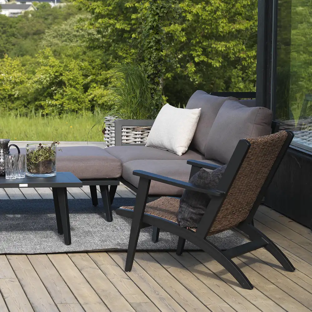 Kira Lænestol Sort/Rustik