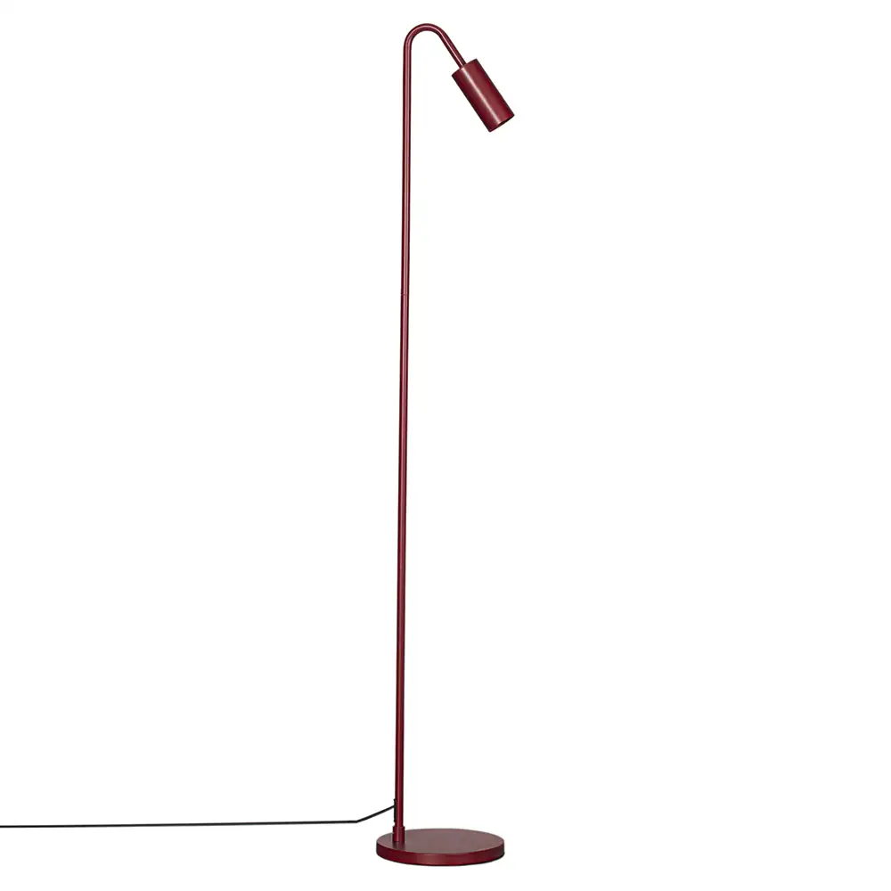 By Rydéns Curve gulvlampe 146 cm Mørkerød