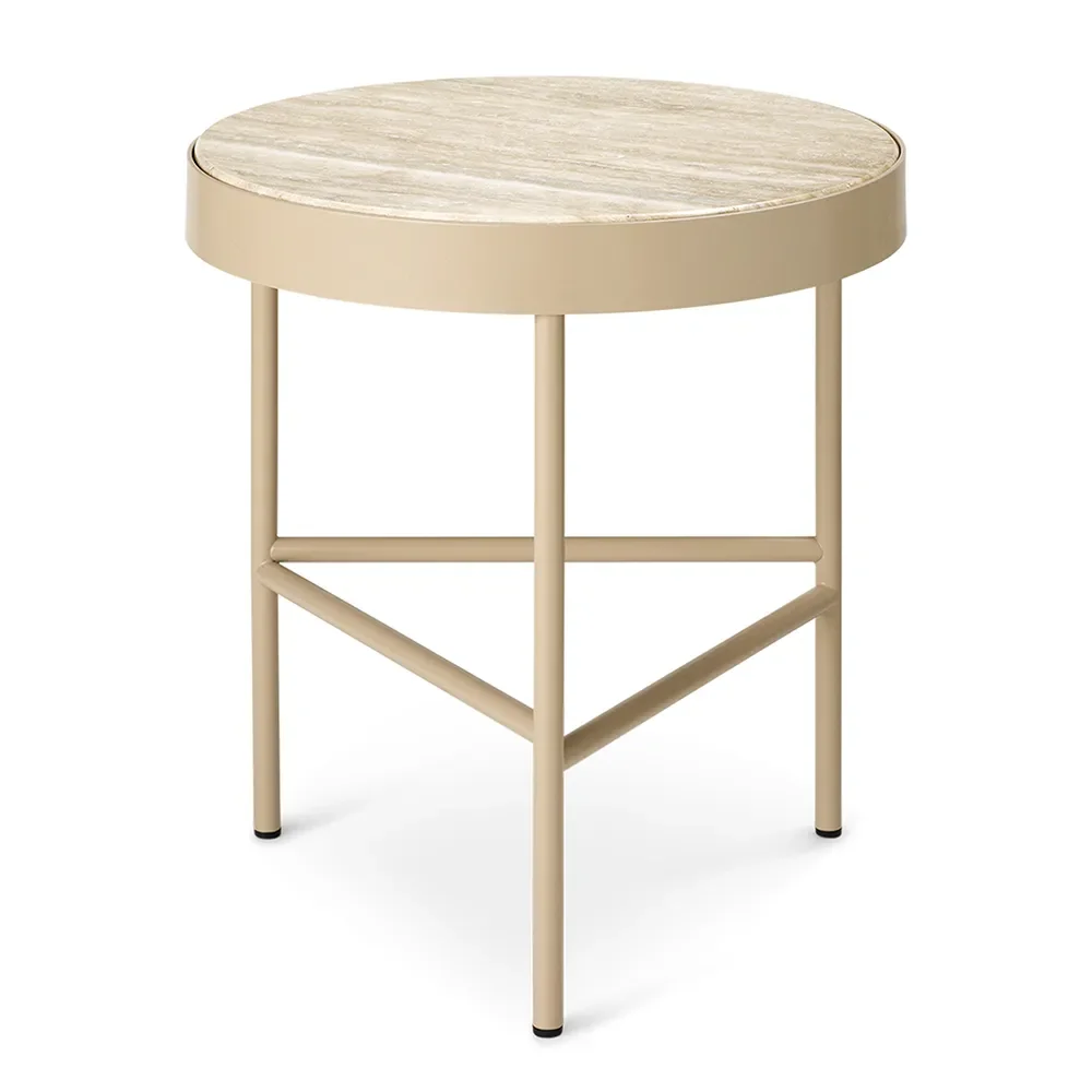 Ferm Living, Travertine Sidebord - Cashmere