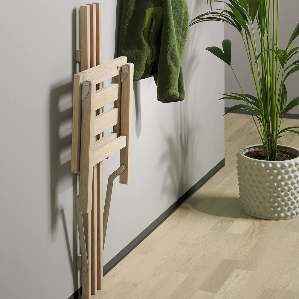 Nadja vægstol hvidlakeret birk