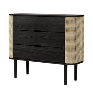 Treasures kommode i sort eg/Venetian Cane