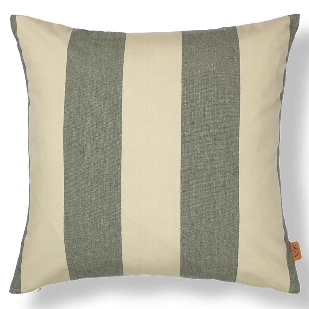 Ferm Living, Strand Ornamental pude Dark Lichen/Parchment