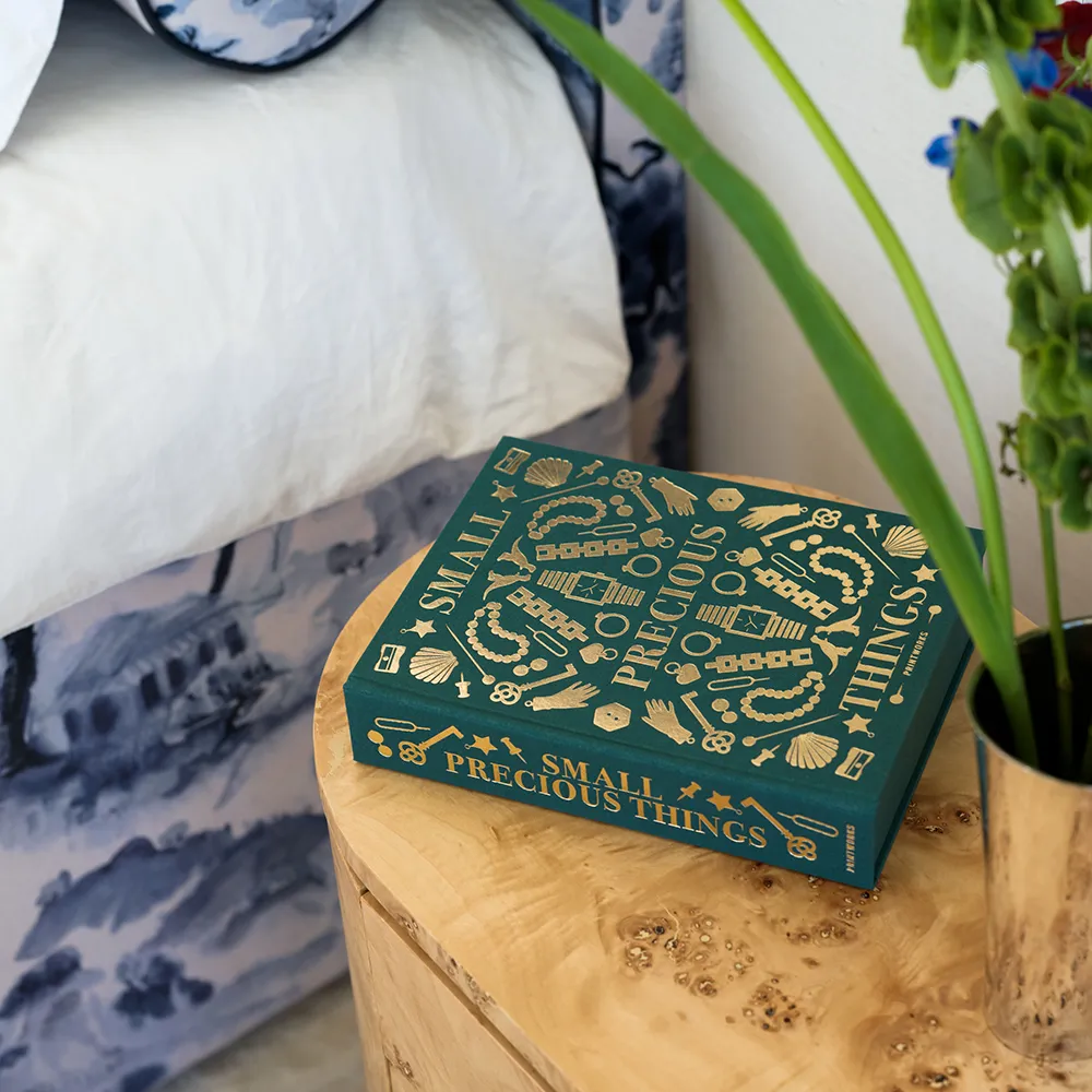 Opbevaringsboks - dyrebare ting, grøn