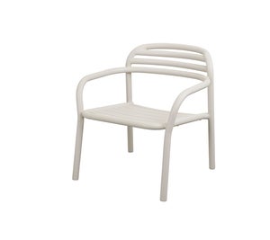 Bliss loungestol, stabelbar Sand, aluminium