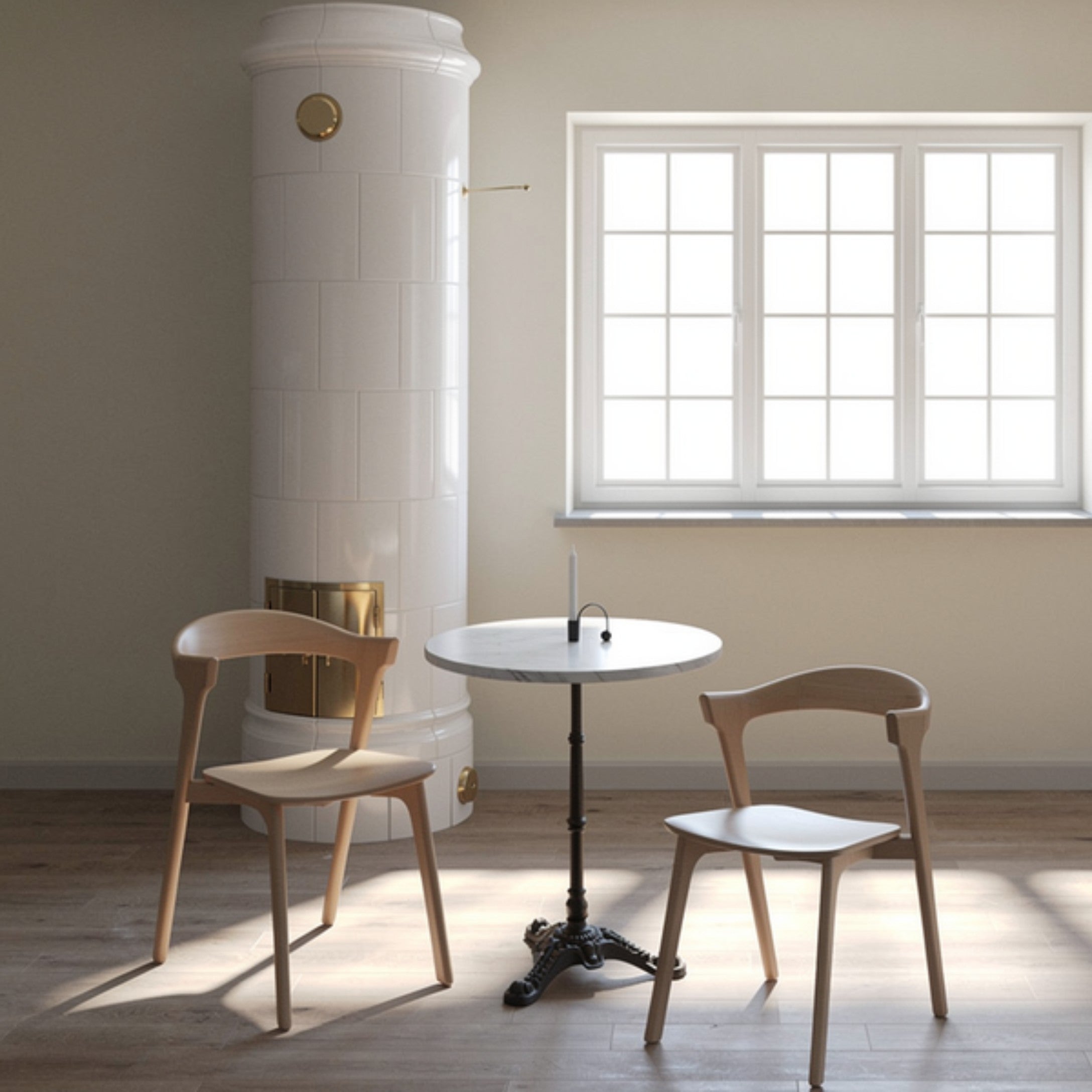 Loire Marmorbord 60 Hvid