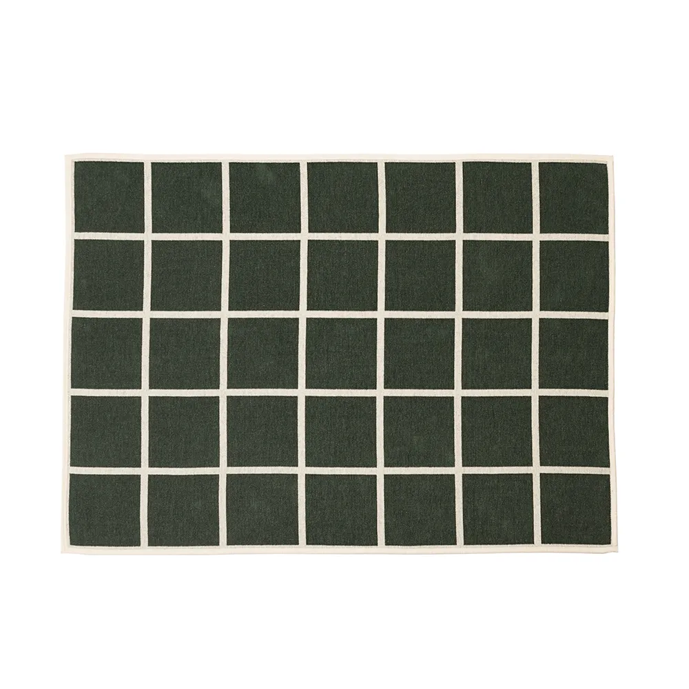 Vævet plaid i lammeuld Criss Leaf