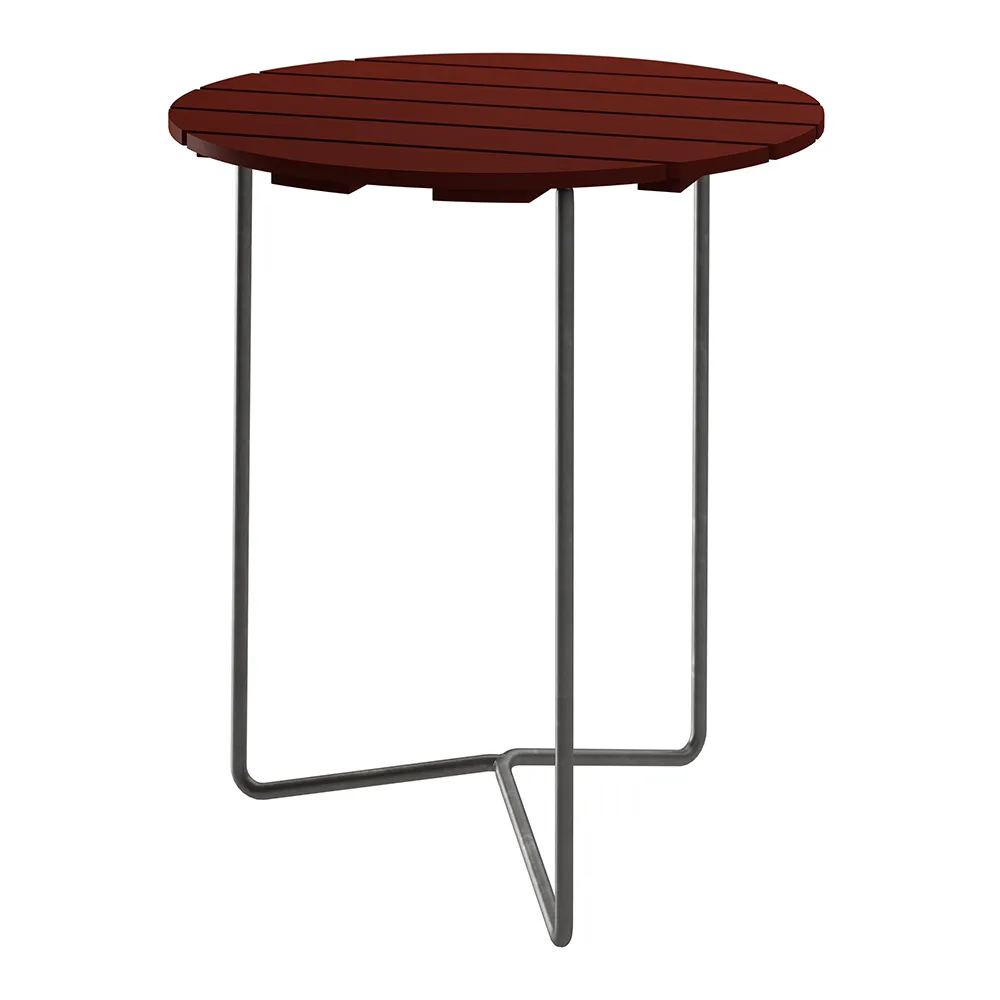 Grythyttan Stålmöbler, Bord 6B 60 cm Mørkerød / varmgalvaniseret