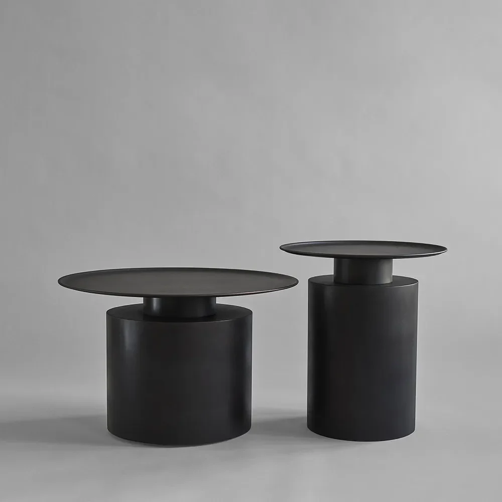 Pillar sofabord, lavt – Burned Black