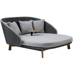 Peacock liggestol grå inkl. hynder