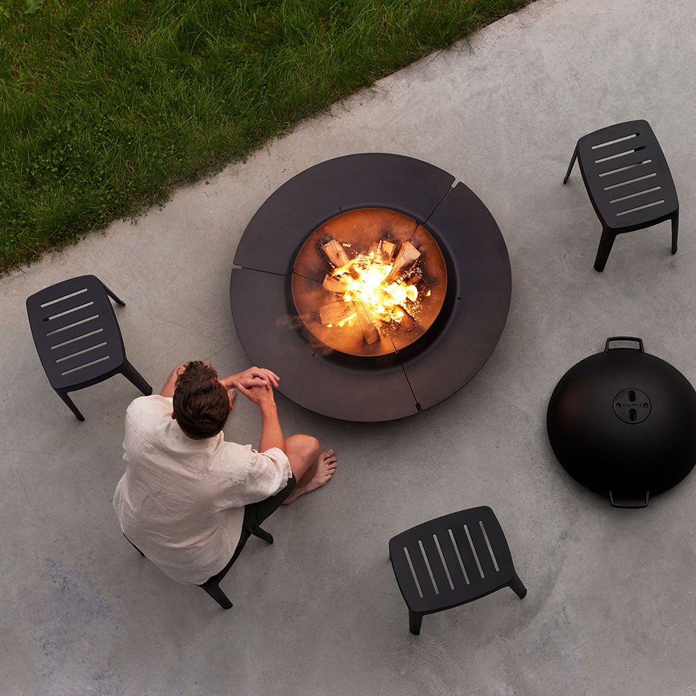 Ember Ildsted Stor Sort Støbejern