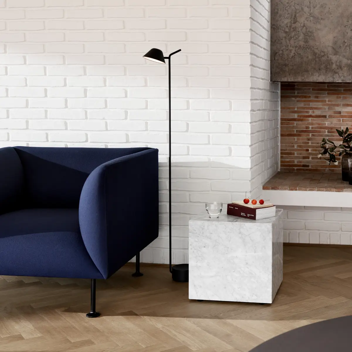 Plinth-bord i Carrara-marmor