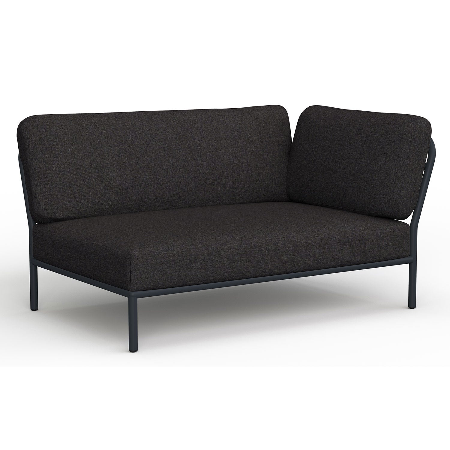 Houe, Level lounge sofa, sodgrå Sunbrella, højre hjørne, aluminium