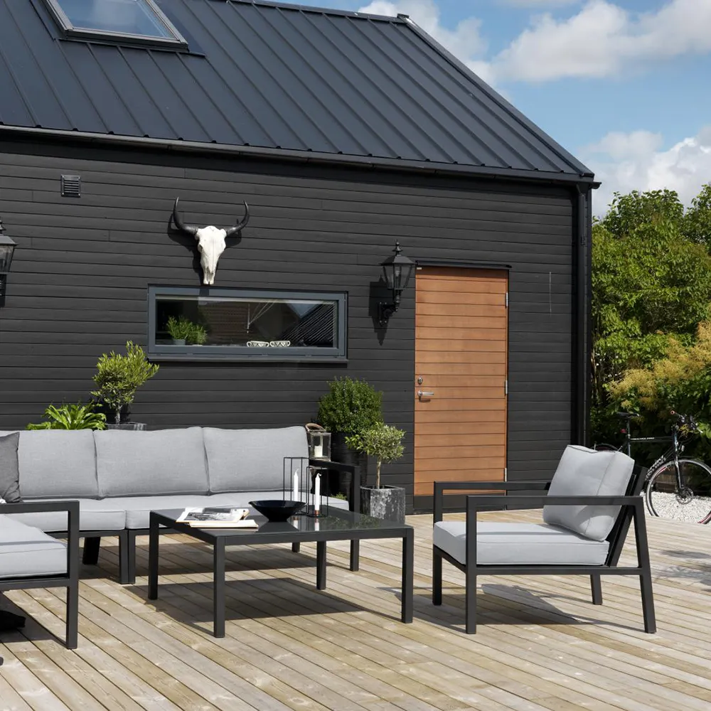 Belfort Lænestol Sort/Grå Brafab