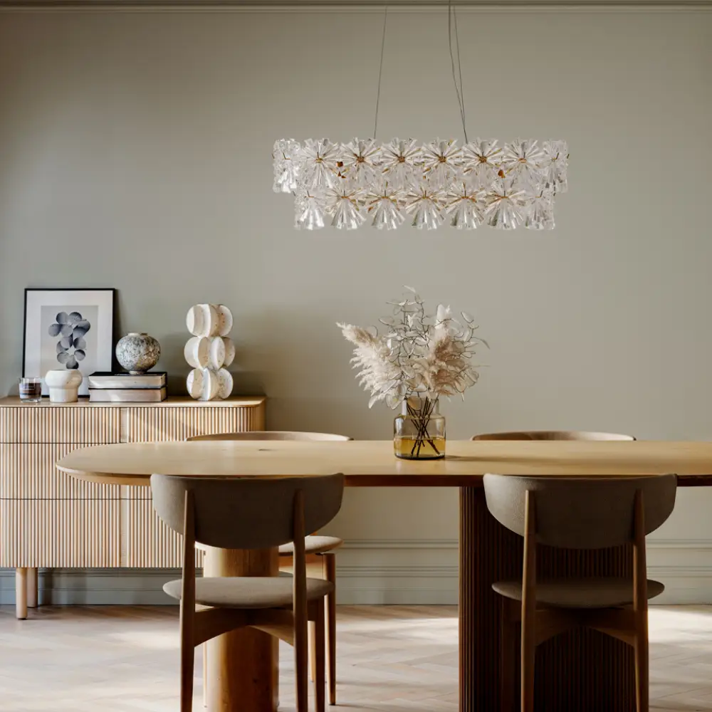 Lorraine loftslampe L75cm messing/klar