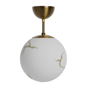 Bellagio loftlampe Ø25cm messing/hvid
