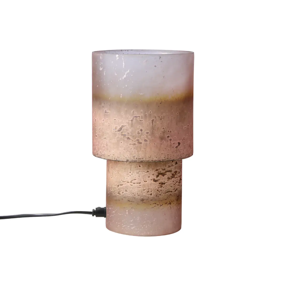 Bordlampe i glas Eldor Rosa H35