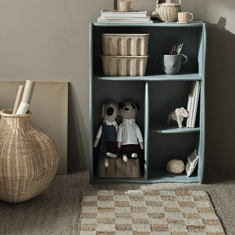 Håndvævet Uldtæppe Check 70x180 cm Coffee