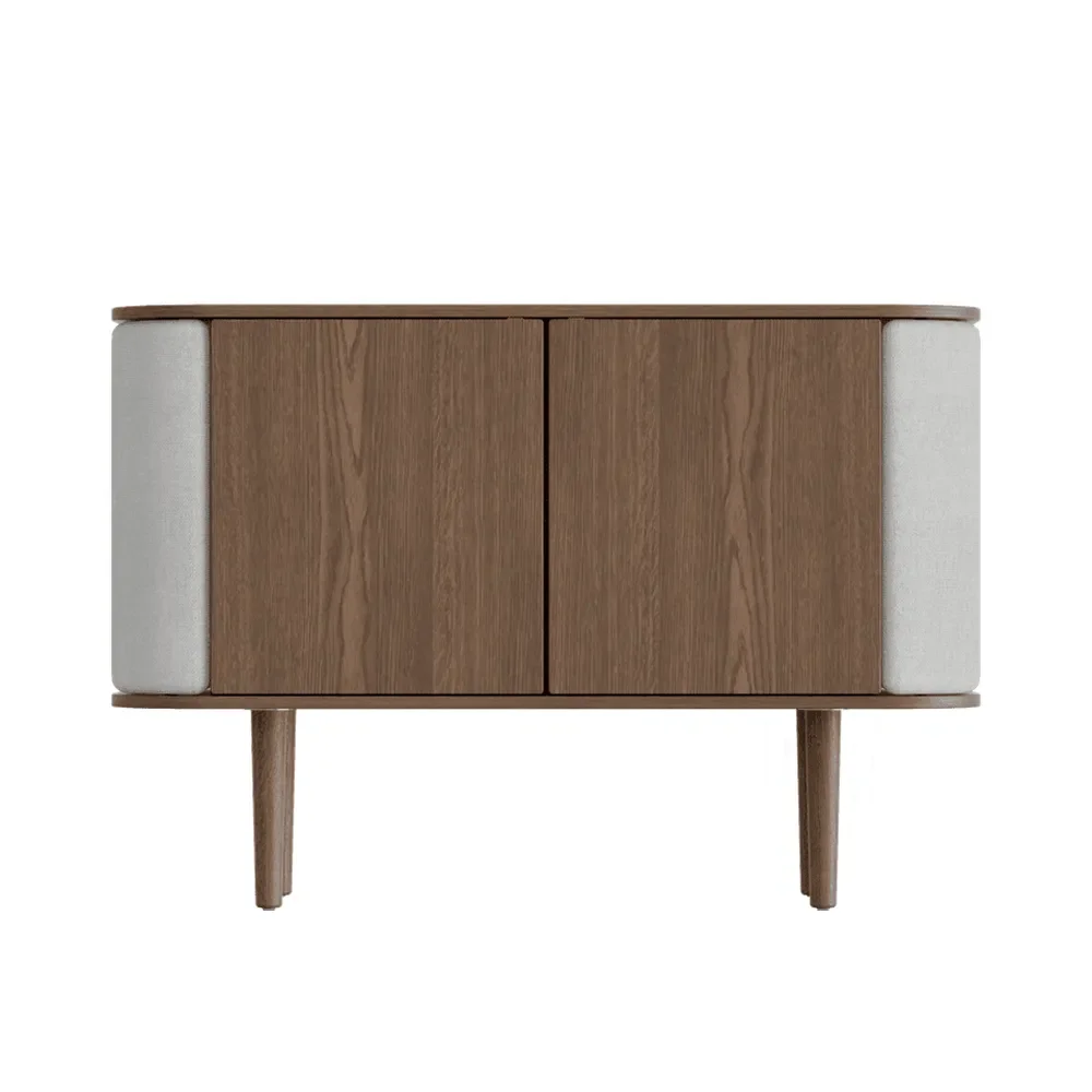 Treasures skab med 2 låger, mørk eg/Sterling