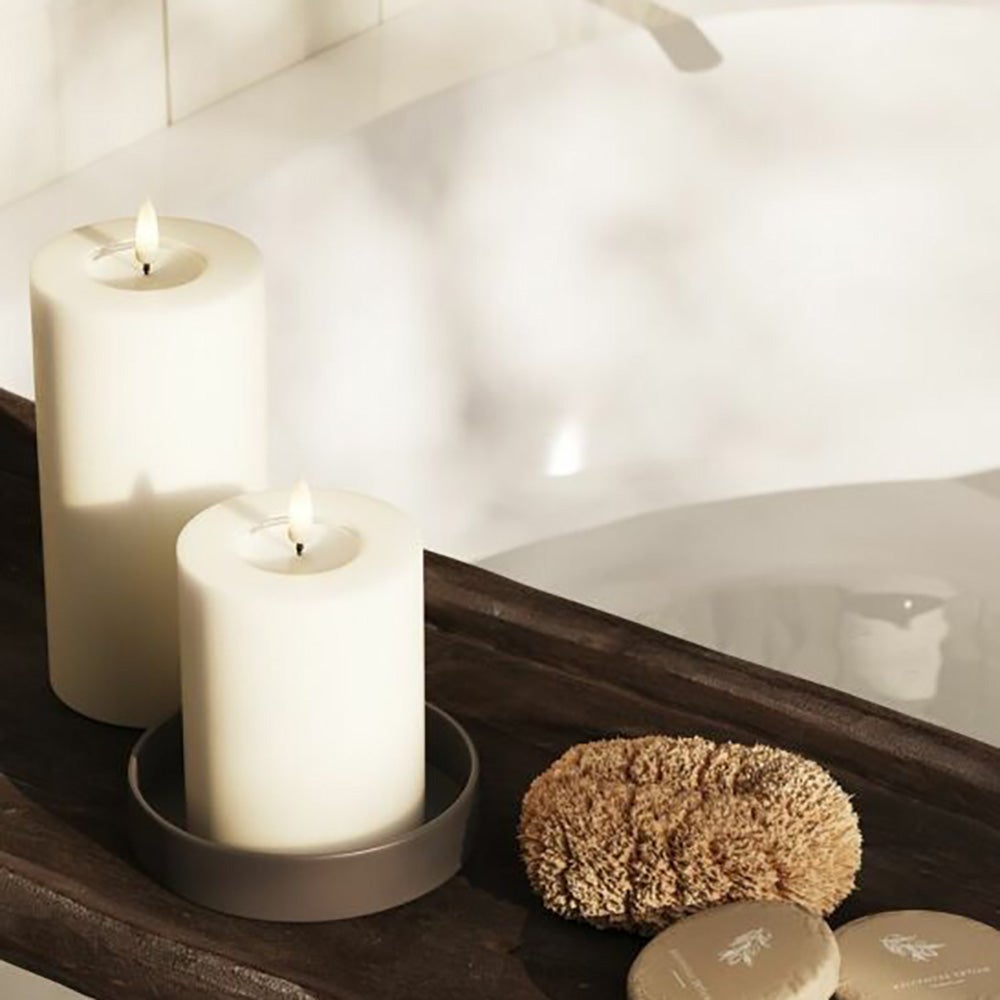 LED bloklys 7,5x10 cm hvid