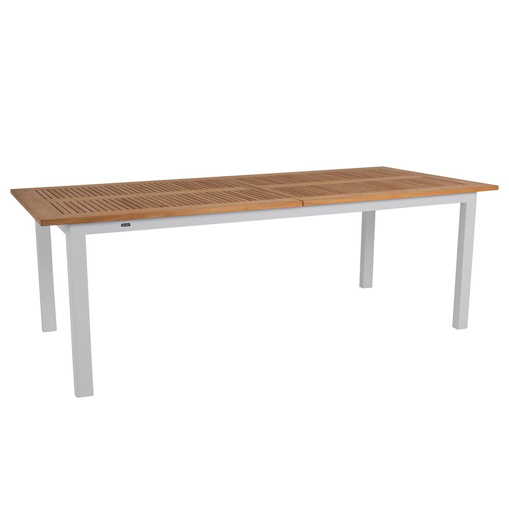 Lyon Spisebord 100x224-304 Cm Light Grey/Teak