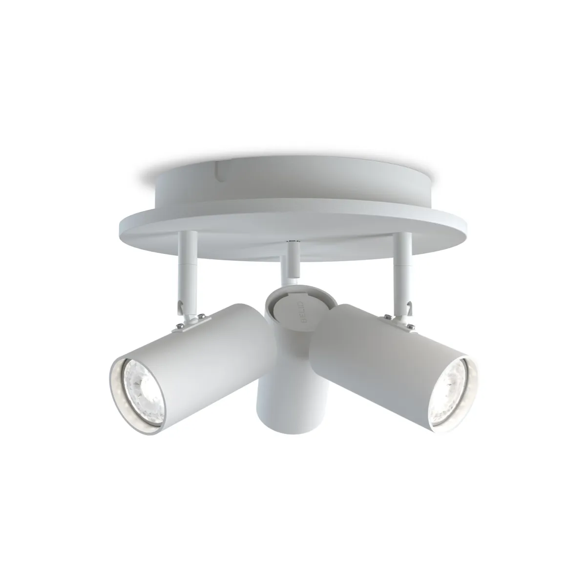 Tyson spotlight 3 Ø25xH18,1 cm metal hvid struktur