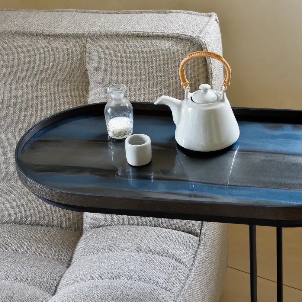 Organic glasbakke oval M Grafit