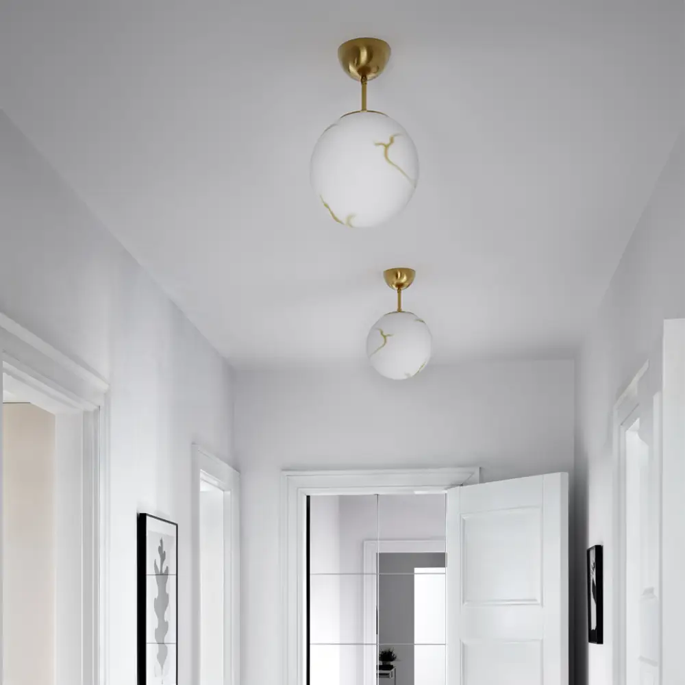 Bellagio loftlampe Ø25cm messing/hvid