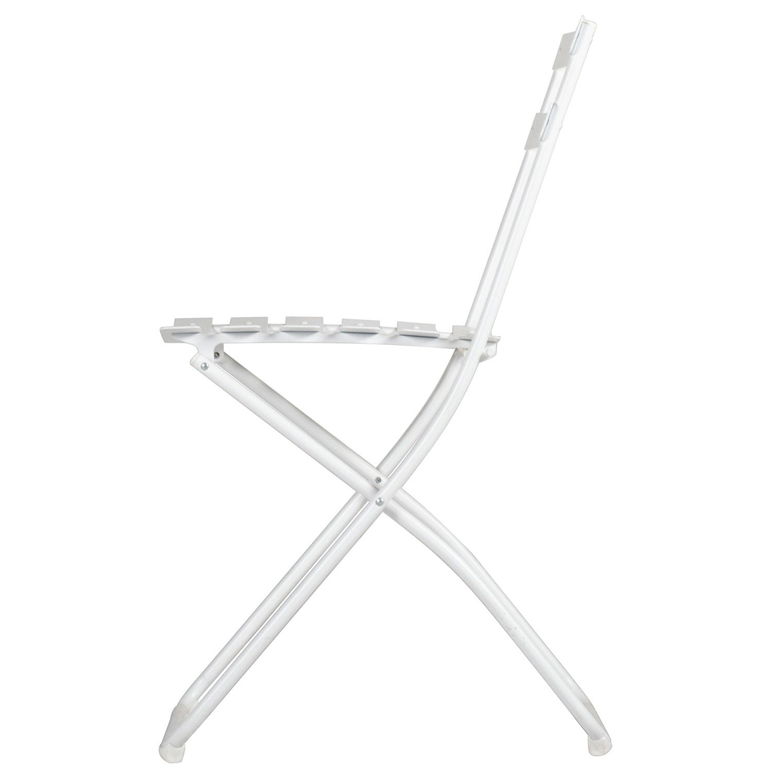 Spring stol i hvidt stål